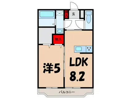 MIGNONNE(1LDK/3階)の間取り写真