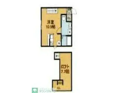 プリマ高麗川 壱番館(ワンルーム/2階)の間取り写真