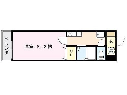 メゾンドムラジII(1K/3階)の間取り写真