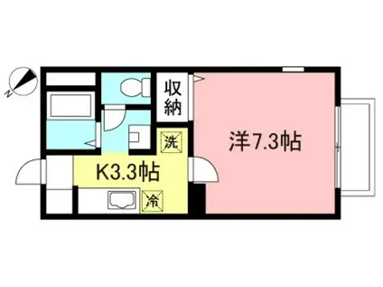 ソレーユ(1K/2階)の間取り写真