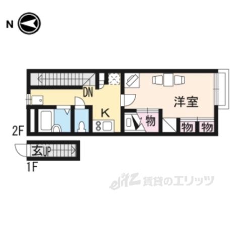 レオパレスTUKASA(1K/2階)の間取り写真