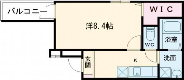 フジパレス堺石津川サウス(1K/3階)の間取り写真