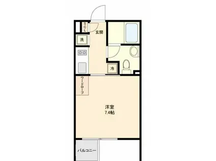 GRANPASEO新宿(1K/3階)の間取り写真