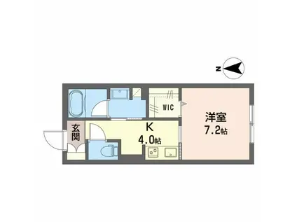 シャーメゾン大垣郭町(1K/2階)の間取り写真