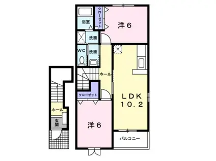 ブリズIII(2LDK/2階)の間取り写真