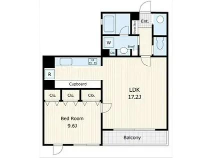 グレースコート曙(1LDK/3階)の間取り写真