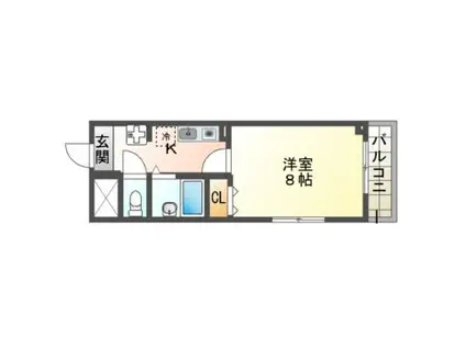 エル古川(1K/3階)の間取り写真