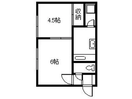 丹羽ハイツ(1DK/1階)の間取り写真