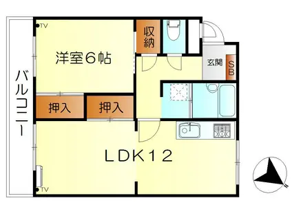 KSB WASHOU(1LDK/1階)の間取り写真