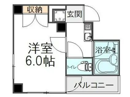 スクエア本八幡(1K/3階)の間取り写真