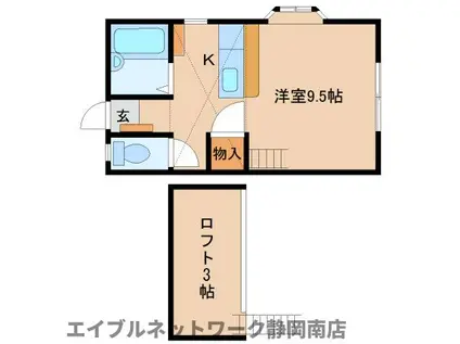 プレシジョンK(ワンルーム/1階)の間取り写真