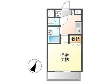 パークフラッツ金山(1K/12階)の間取り写真