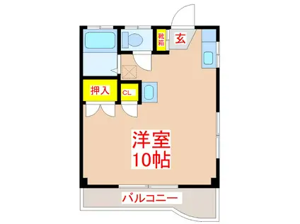 ブルーシャト-(ワンルーム/3階)の間取り写真