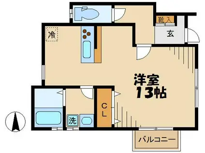 ナチュールメゾン(1K/1階)の間取り写真