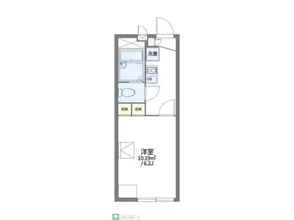 レオパレスフォンティーヌ囲護台(1K/1階)の間取り写真