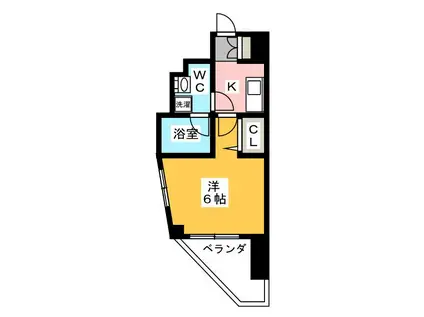 HF上石神井レジデンス(1K/2階)の間取り写真