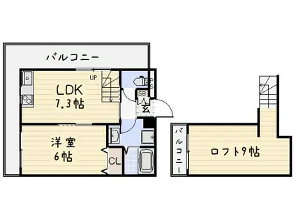 チャペルコンサート(1LDK/12階)の間取り写真