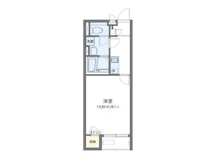 クレイノ西三次(1K/1階)の間取り写真