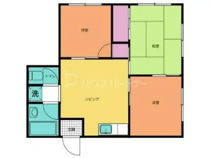 野村コーポB棟(3DK/1階)の間取り写真