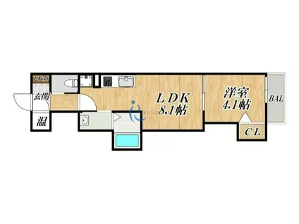 F ASECIA ASSIST(1LDK/1階)の間取り写真