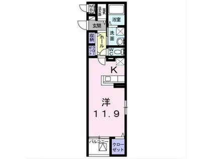 ウィステリア 両国(ワンルーム/5階)の間取り写真