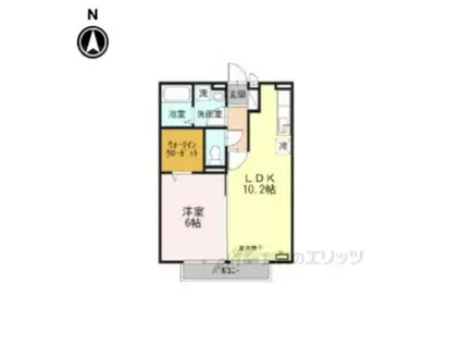 グランパルク(1LDK/2階)の間取り写真