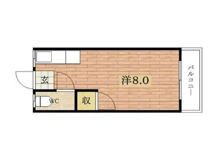 ハウス西舟木(ワンルーム/2階)の間取り写真