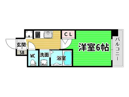 ザ・ウエストマークシティプレミアム(1K/13階)の間取り写真