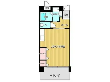 RISTA KUSHIBE(ワンルーム/7階)の間取り写真