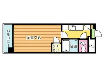 ガーデンハイツ中井(1K/5階)の間取り写真