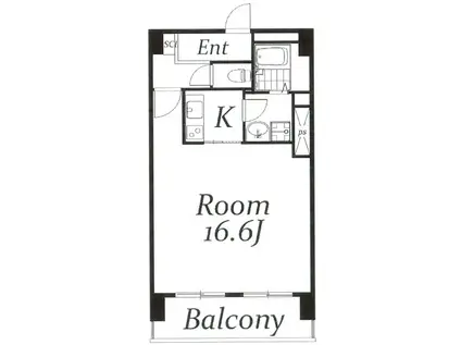 信越ビル(1K/3階)の間取り写真