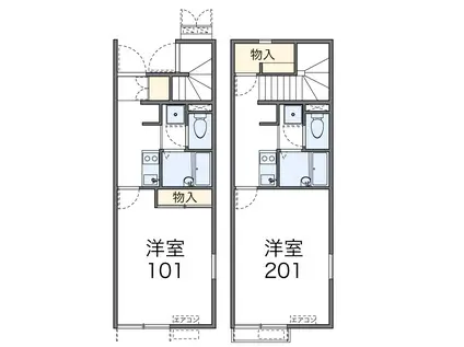 鳥飼 NANPO(1K/2階)の間取り写真