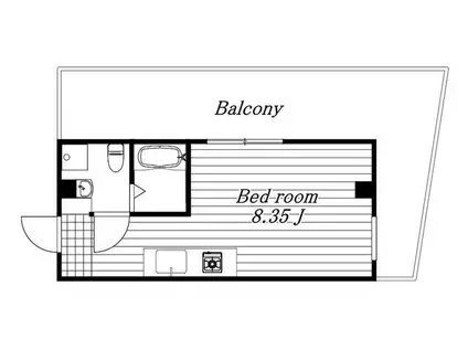 SOHO可TRIAS.Kトリアスケー(ワンルーム/4階)の間取り写真