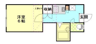 レオパレス川元山下町第2(1K/1階)の間取り写真