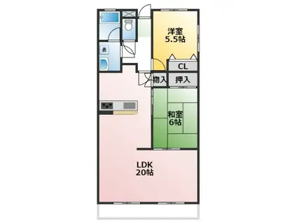 リトルアイランド(2LDK/3階)の間取り写真