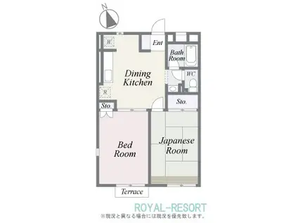 清水ハイツ(2DK/2階)の間取り写真