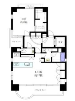 コリーヌ代官山(1LDK/8階)の間取り写真