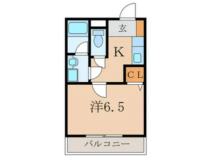 クレールトキワ(1K/2階)の間取り写真