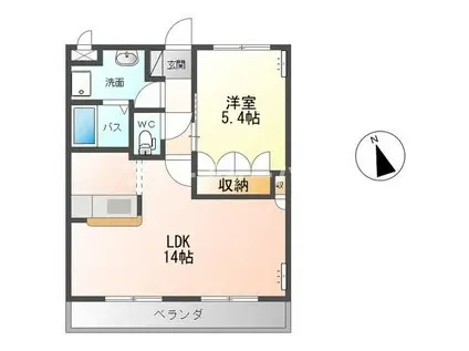 サンクエトワール(1LDK/2階)の間取り写真