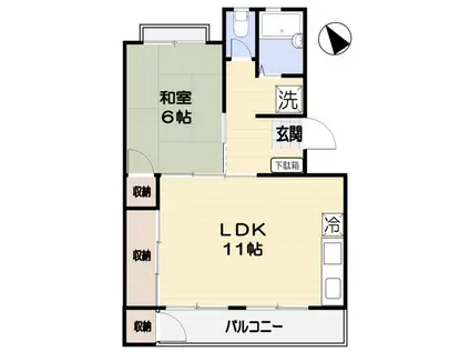 アベニュー原宿(1LDK/1階)の間取り写真
