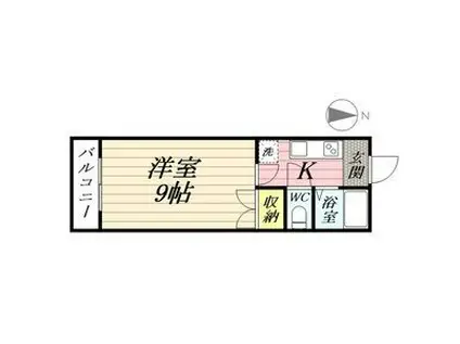 コーポドリーム(1K/2階)の間取り写真