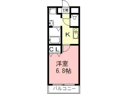 第2メゾン永田ビル(1K/3階)の間取り写真