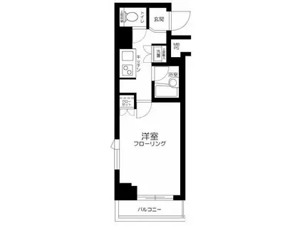 ルーブル高円寺伍番館(1K/3階)の間取り写真
