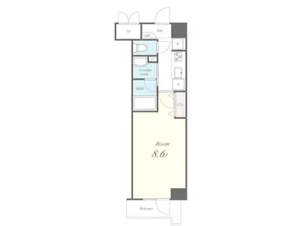 グレースランド(1K/6階)の間取り写真