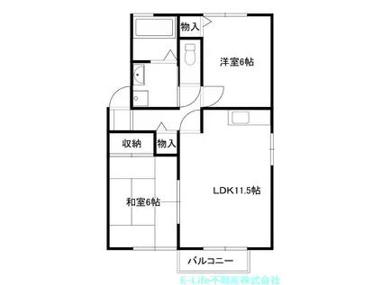 蘇望フォレストA・B(2LDK/2階)の間取り写真