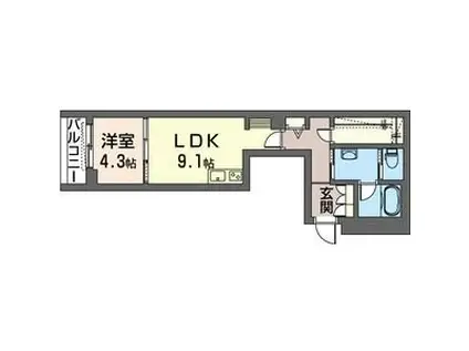 SEEDS GARDEN(1LDK/2階)の間取り写真