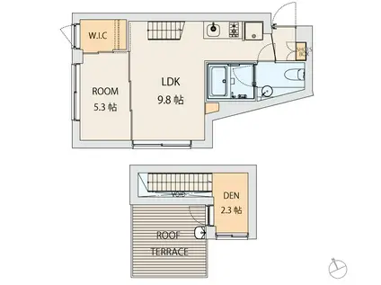 コートモデリア広尾TOKYO(1LDK/5階)の間取り写真