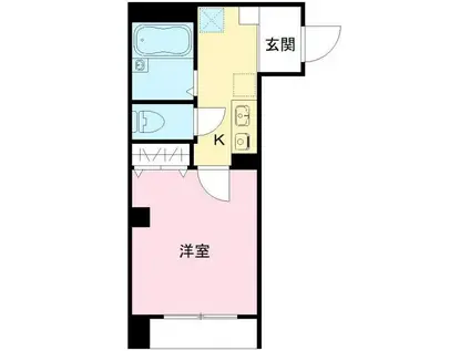 ソルビオス大森(1K/1階)の間取り写真