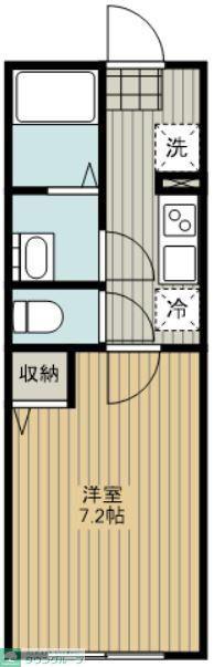 クレストコート鴻巣(1K/1階)の間取り写真