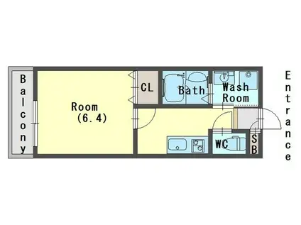 ベルメール東垂水(1K/1階)の間取り写真